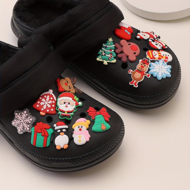 50 Pcs Cartoon Shoes Buckle PVC Christmas Shoe Charms DIY Accessories