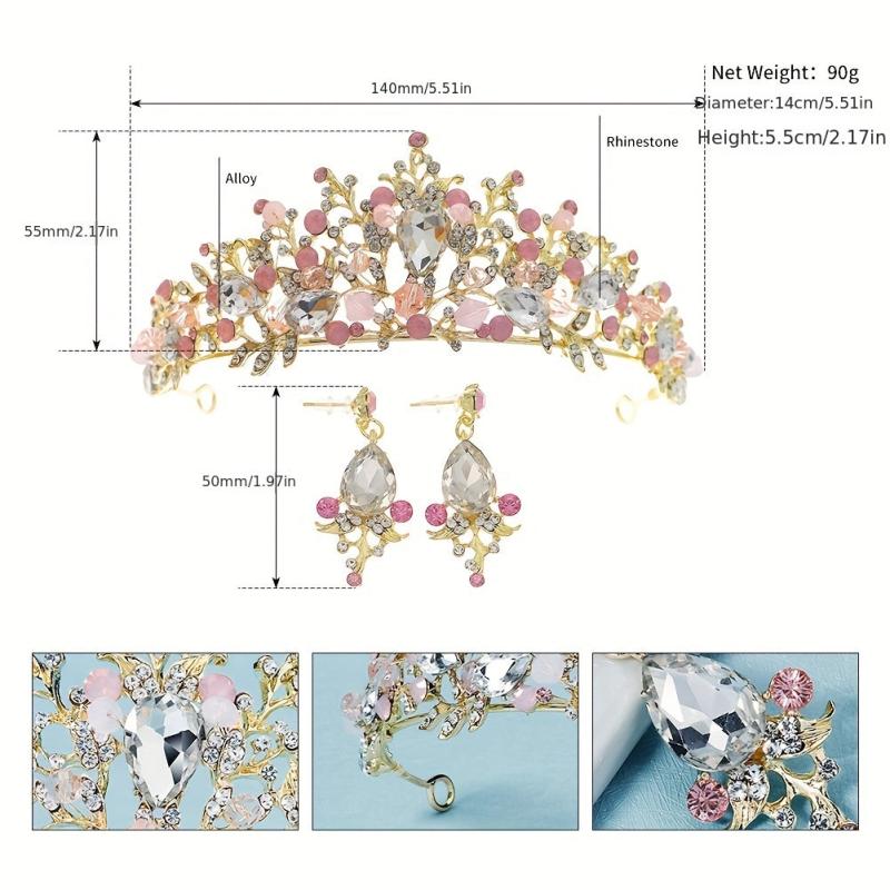 Baroque Style Crystal Jewelry Set for Bridal Wedding