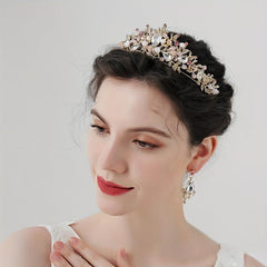 Baroque Style Crystal Jewelry Set for Bridal Wedding