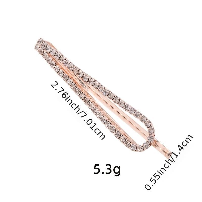 Crystal Hairpin Geometric Edge Clip Hair Accessories