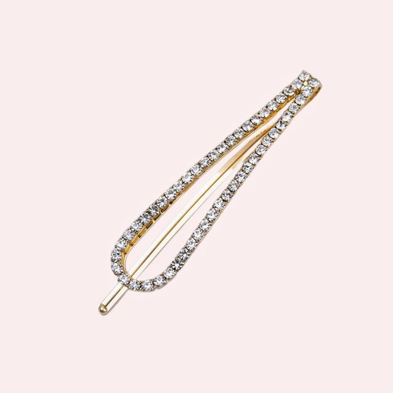 Crystal Hairpin Geometric Edge Clip Hair Accessories