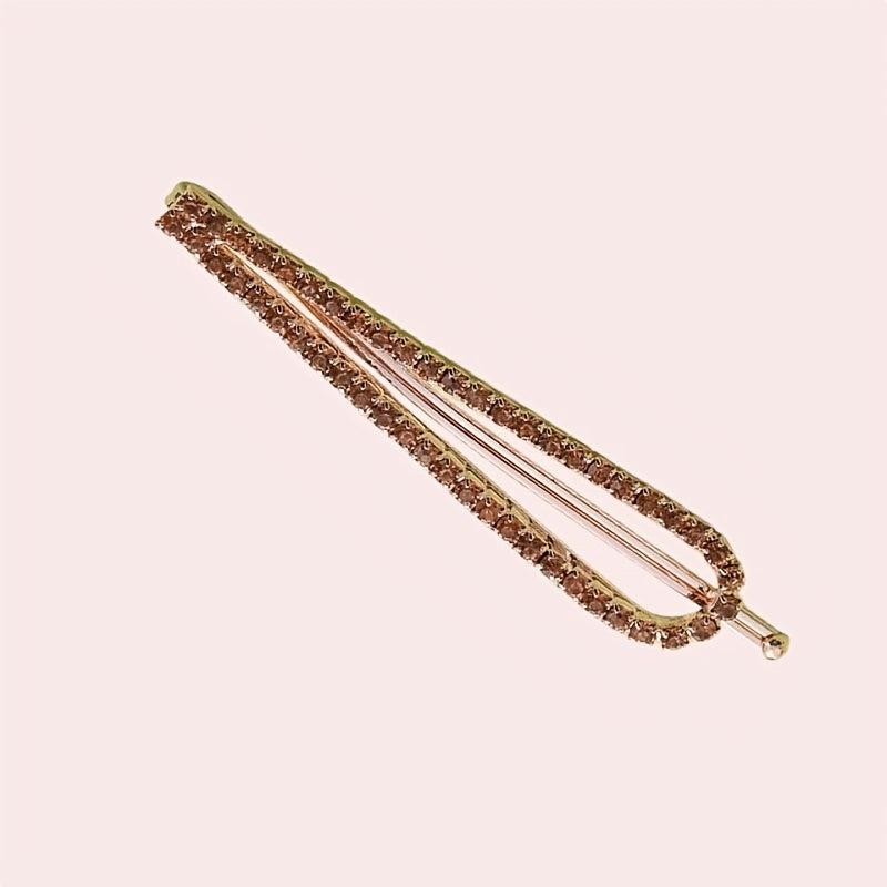 Crystal Hairpin Geometric Edge Clip Hair Accessories