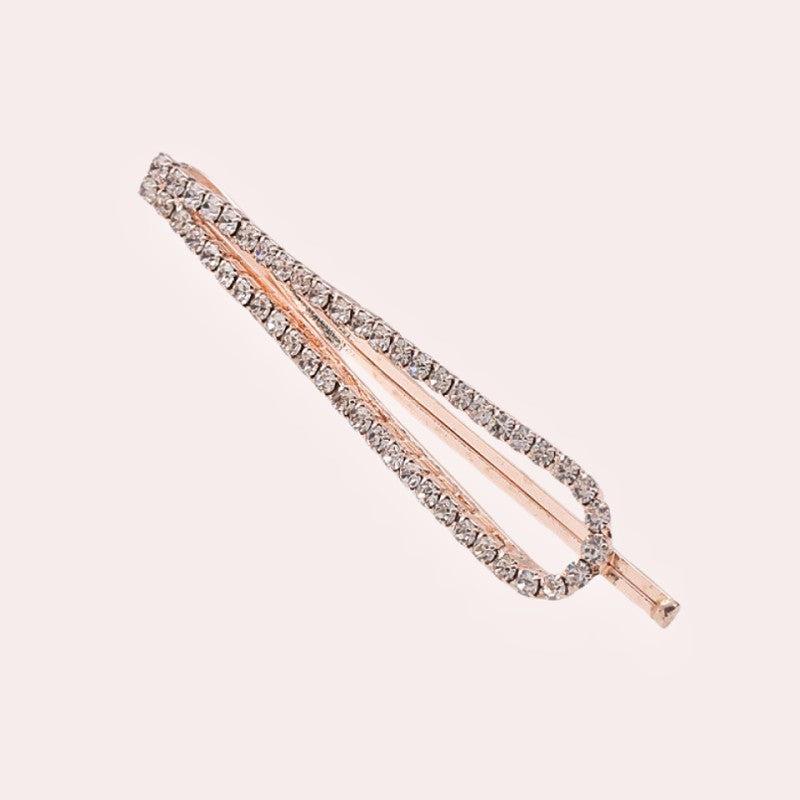Crystal Hairpin Geometric Edge Clip Hair Accessories