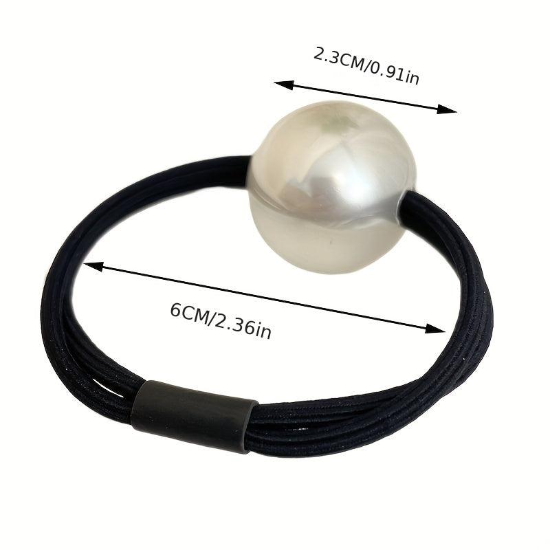 Vintage Faux Pearl Hair Tie Elastic Ponytail Holder