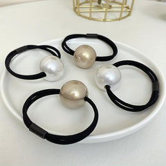 Vintage Faux Pearl Hair Tie Elastic Ponytail Holder