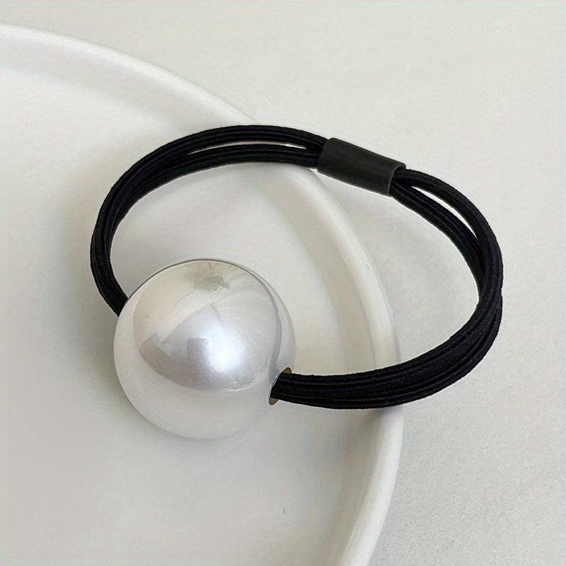 Vintage Faux Pearl Hair Tie Elastic Ponytail Holder