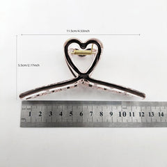 Heart Shape Cross Hair Claw Shark Claw Enamel Hair Clip