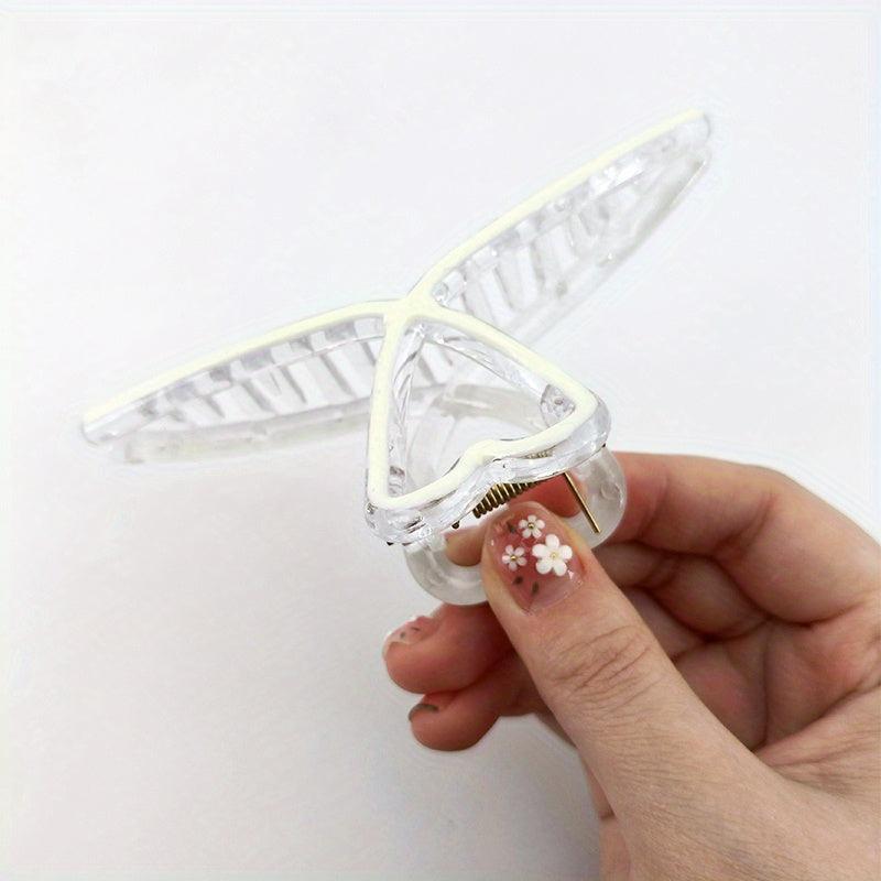 Heart Shape Cross Hair Claw Shark Claw Enamel Hair Clip