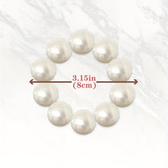 3pcs Faux Pearl Bracelet Hair Tie Resin Hair Rope Elastic Ponytail Holder