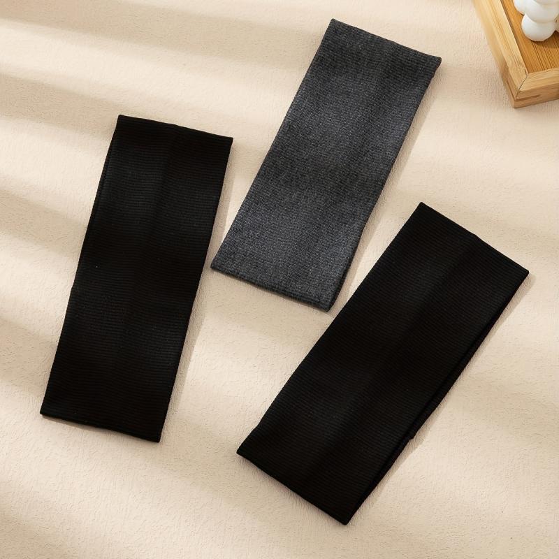 3pcs Sports Sweatband Soft Wicking Headband For Women