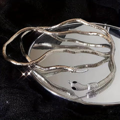 Retro Snake Headband & Moon Necklace Set