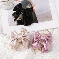 Fabric Ribbon Bow Hair Claw Clip Large Duck Billed Clip