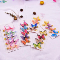 6 Colorful Butterfly Hair Clip for Hair Accessory