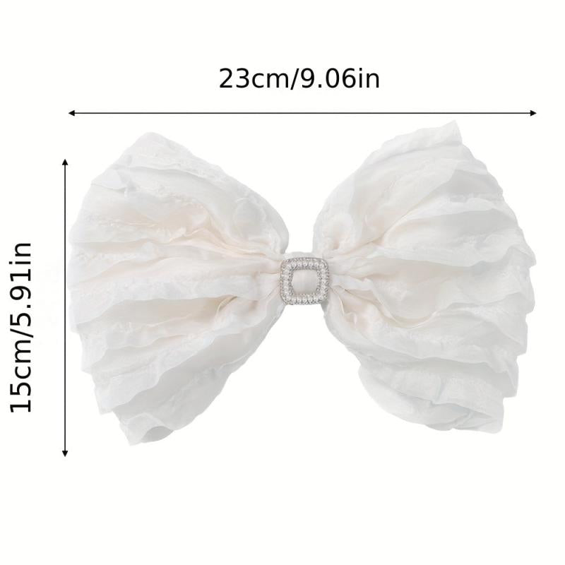 Sweet Fabric Bowknot Hair Clip for Side Hair Bun