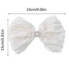 Sweet Fabric Bowknot Hair Clip for Side Hair Bun