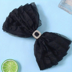 Sweet Fabric Bowknot Hair Clip for Side Hair Bun