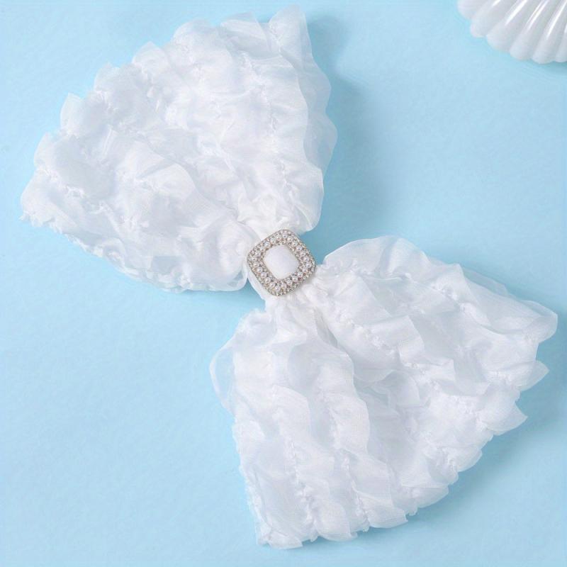 Sweet Fabric Bowknot Hair Clip for Side Hair Bun