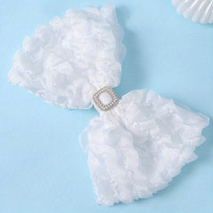 Sweet Fabric Bowknot Hair Clip for Side Hair Bun