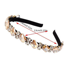 Baroque Rhinestone Thin Hairband for Party