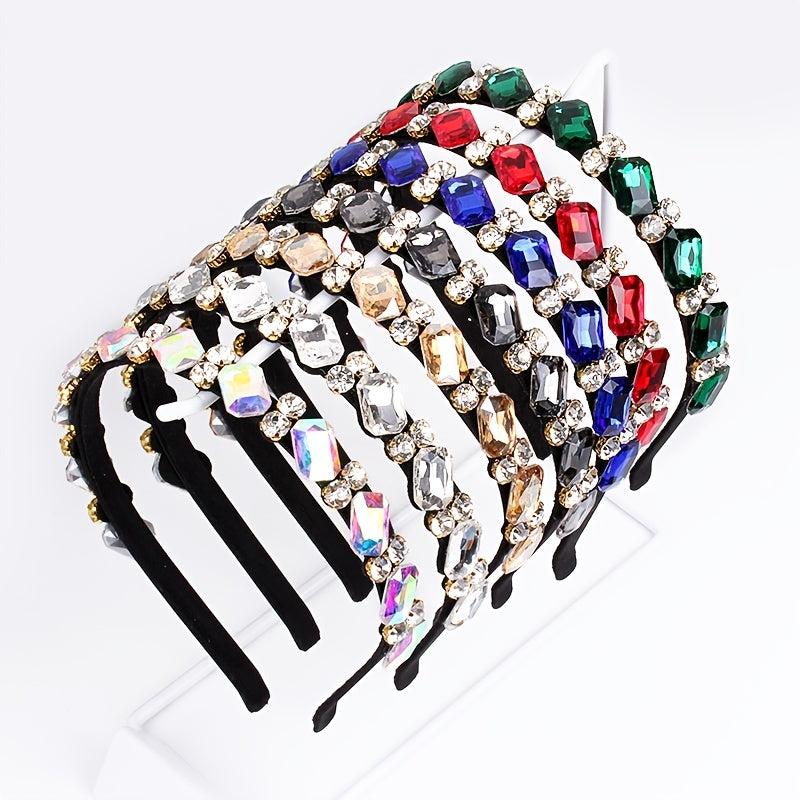 Baroque Rhinestone Thin Hairband for Party