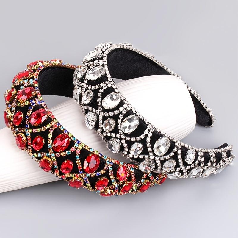 Vintage Baroque Rhinestone Hairband Boho Headband