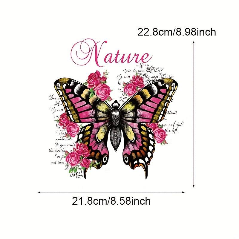 4pcs Butterfly Iron on Heat Transfer Patches DIY Clothing T Shirt Denim Jacket
