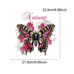 4pcs Butterfly Iron on Heat Transfer Patches DIY Clothing T Shirt Denim Jacket