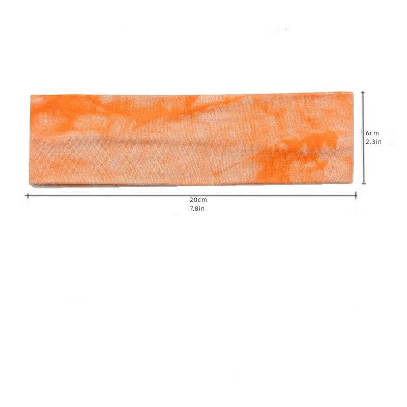 Tie Dye Elastic Headband Sweatband Hair Accessories For Yoga Sports