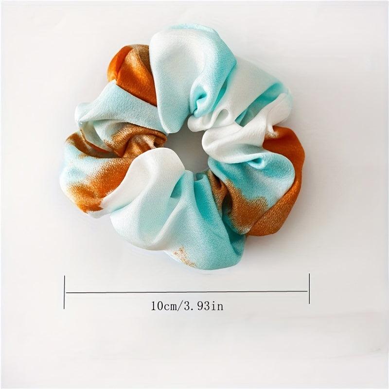 Tie Dye Scrunchies Large Hair Tie Colorful Hair Rope Elastic Ponytail Holder