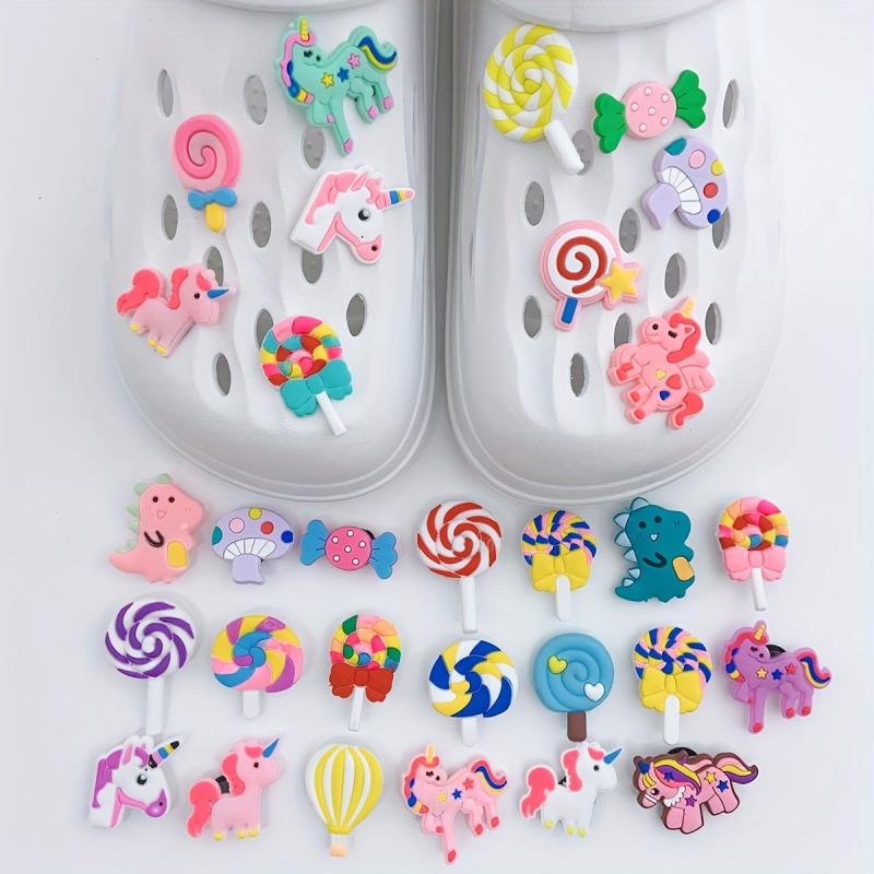 30pcs Unicorn Shoe Charms for Clogs Sandals DIY Decoration