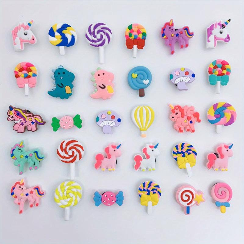 30pcs Unicorn Shoe Charms for Clogs Sandals DIY Decoration