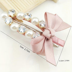 Faux Pearl Rhinestone Hair Clip Non slip Duck Billed Clip Hair Accessories