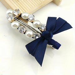 Faux Pearl Rhinestone Hair Clip Non slip Duck Billed Clip Hair Accessories