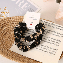 Cartoon Bear Print Scrunchies Hair Tie Hair Rope Sweet Ponytail Holder