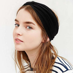 8pcs Solid Headband Non Slip Twist Knot Boho Elastic Bandana Hair Accessories