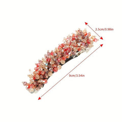 Crystal Beaded Barrette Hair Clip for Women Girls Hair Accessories