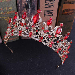 Baroque Queen Crowns Crystal Tiaras Bride Wedding Princess Rhinestone Bridal
