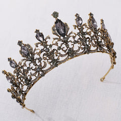 Baroque Queen Crowns Crystal Tiaras Bride Wedding Princess Rhinestone Bridal