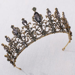 Baroque Queen Crowns Crystal Tiaras Bride Wedding Princess Rhinestone Bridal