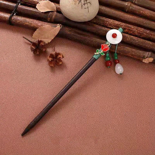 Chinese Style Hairpin Ancient Style Wooden Hair Stick Cheongsam Costume Hair Pin