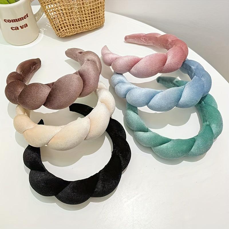 Velvet Sponge Hair Hoop Headband For Daily Use
