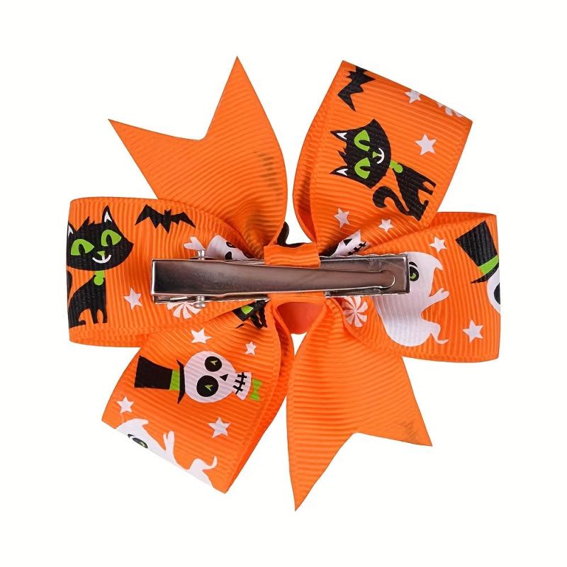 Halloween Pumpkin Bow Hair Clip for Girls