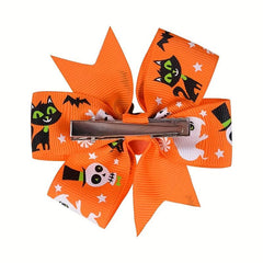 Halloween Pumpkin Bow Hair Clip for Girls