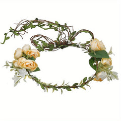 Boho Style Flower Wreath Garland Headdress for Wedding