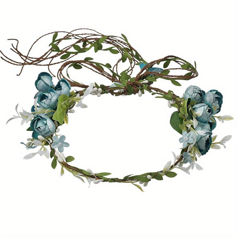 Boho Style Flower Wreath Garland Headdress for Wedding