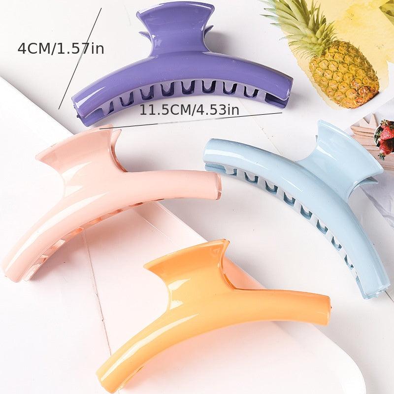 Sweet Large Hair Claw Non slip Shark Claw Solid Hair Accessories