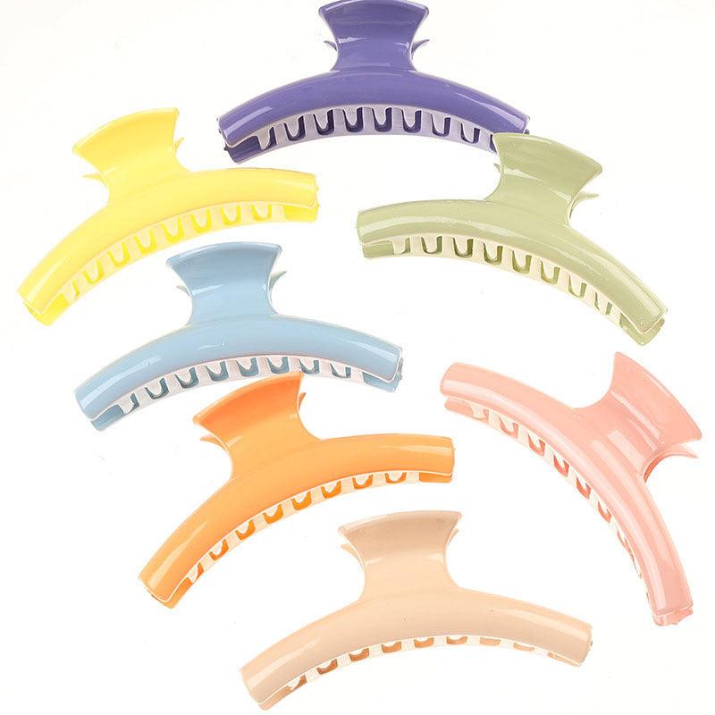 Sweet Large Hair Claw Non slip Shark Claw Solid Hair Accessories