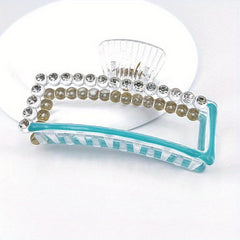 Beaded Shark Claw Enamel Hair Clip - Hair Accessories