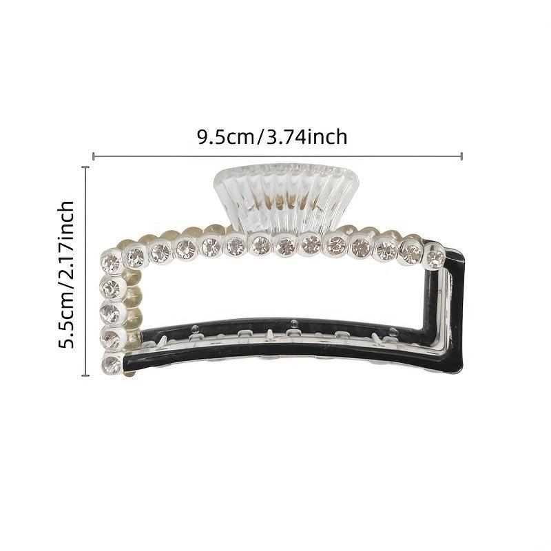 Beaded Shark Claw Enamel Hair Clip - Hair Accessories