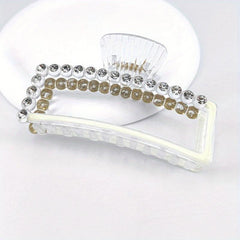 Beaded Shark Claw Enamel Hair Clip - Hair Accessories